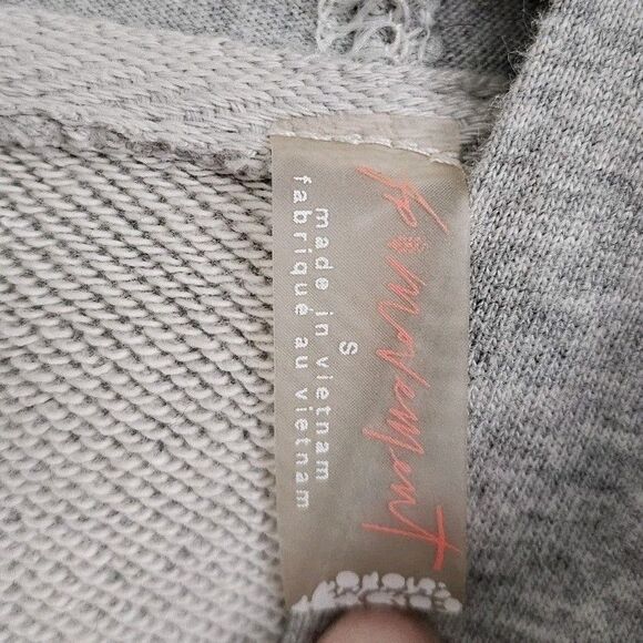 Free People Movement Sweater Small Gray Double Overtime Hoodie Athleisure Cozy - Picture 2 of 11